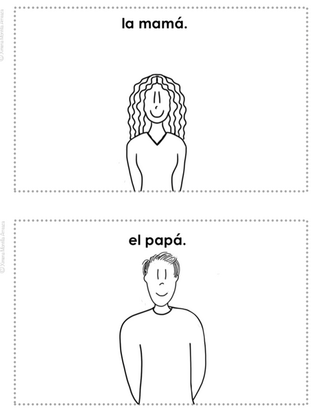 La Familia, Mini Libro  (versión en español). Incluye plantillas para personalizar.