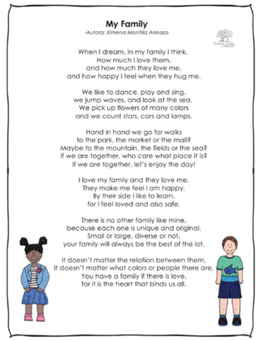My Family poem (Poema en Inglés de la Familia)