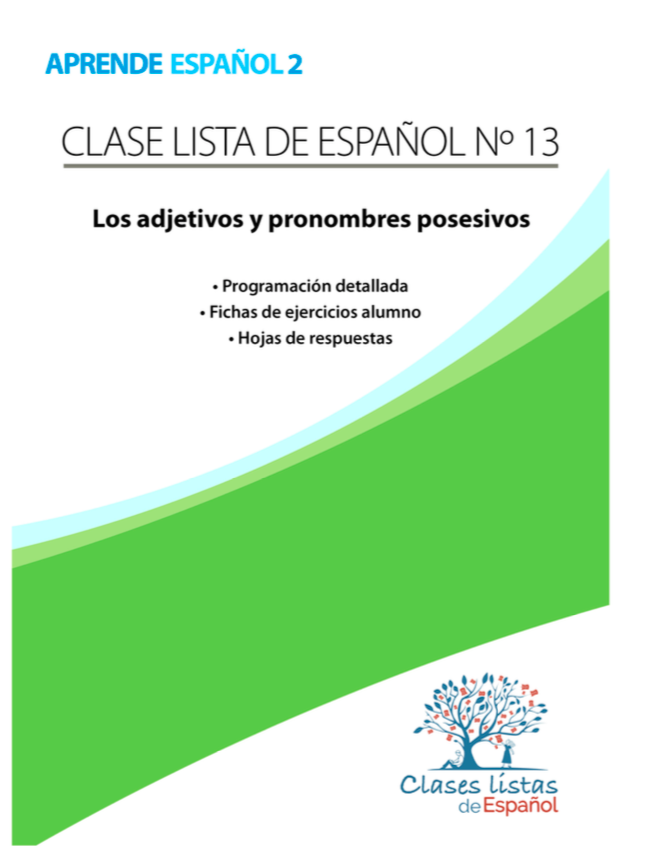 L2 Clase 13: Los adjetivos y pronombres posesivos.