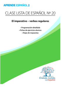 L2 Clase 20, El imperativo – Verbos regulares.