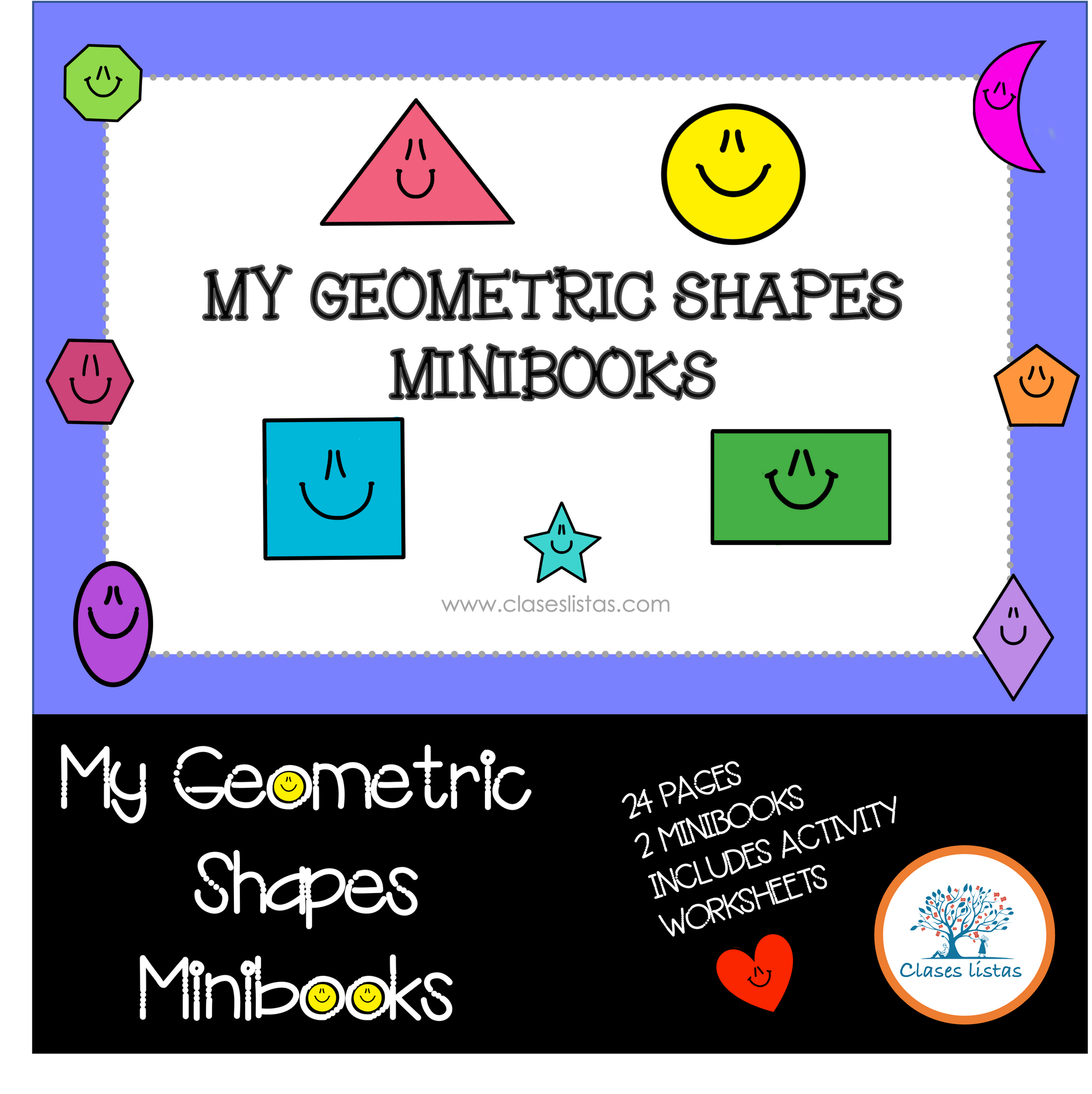 Shapes  Minibook, 2 Minibooks (English version)