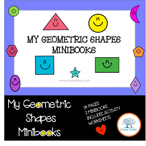 Shapes  Minibook, 2 Minibooks (English version)