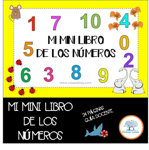 Los Números, Mini Libro (versión en español)